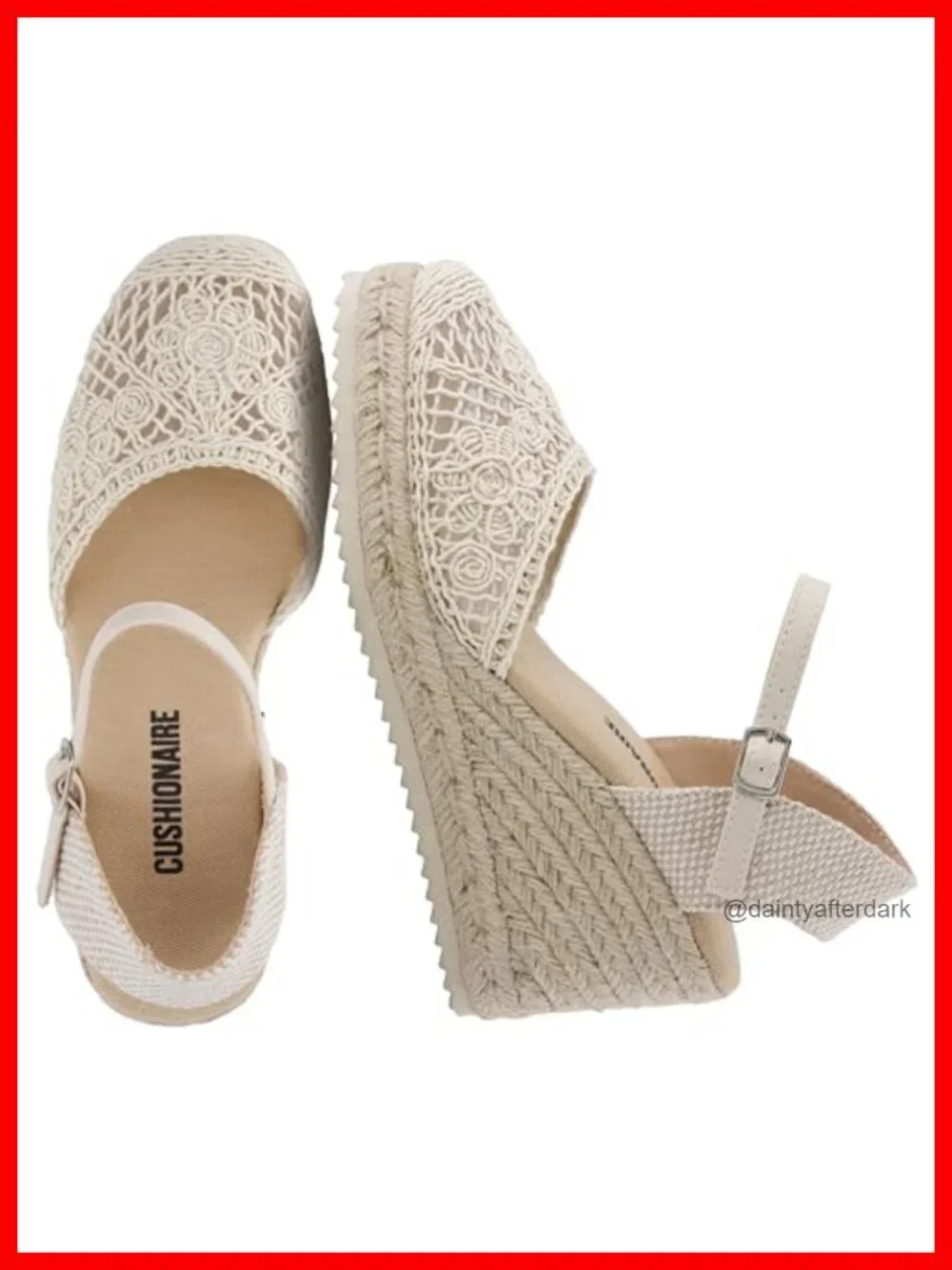 Cushioned Espadrille Wedge Sandals with Ankle Strap and Covered Toe